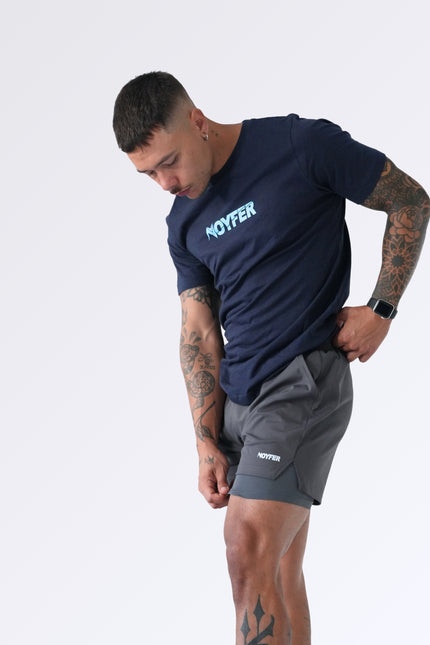 Short Deportivo 2 en 1 Gris para Hombre