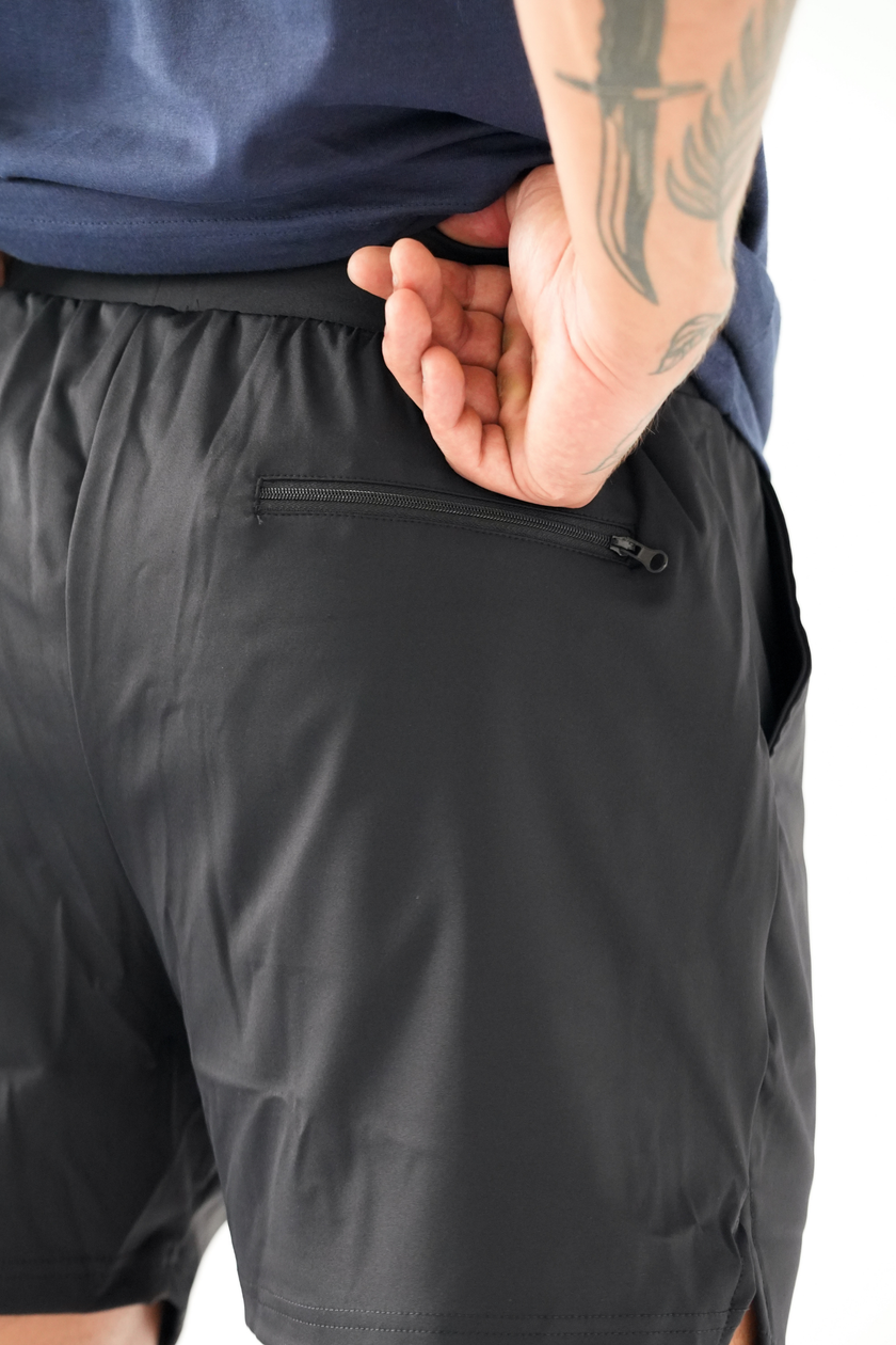 Short Deportivo 2 en 1 Negro para Hombre